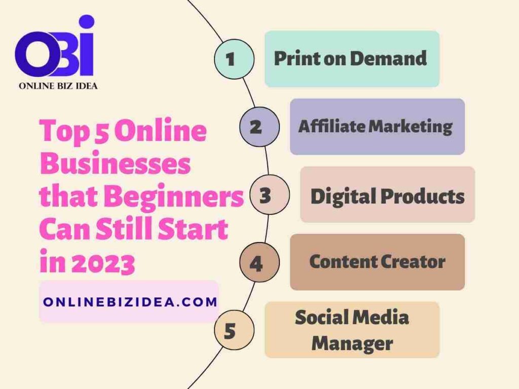 Top 5 Online Business Ideas for Beginners